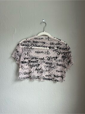 Sheer Blush Polka Dot Crop Top